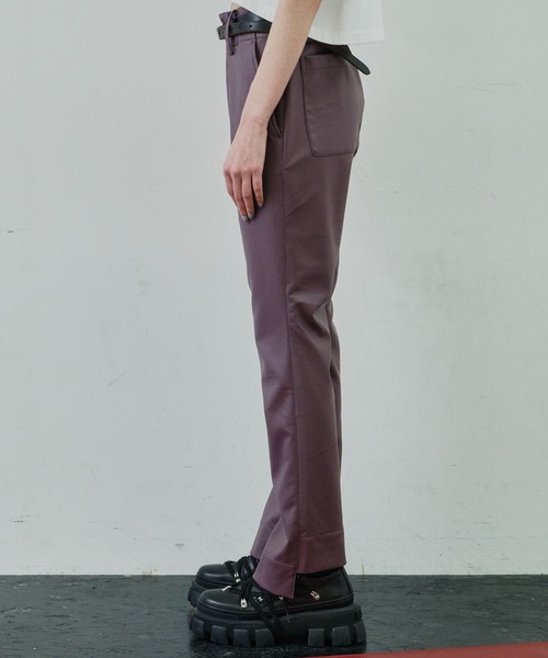 AIVER(アイバー)の「AIVER フェイクレザーセミフレアパンツ(その他パンツ・メンズ・ピンク系その他/ブラック・LARGE/MEDIUM/SMALL)」の14枚目の写真