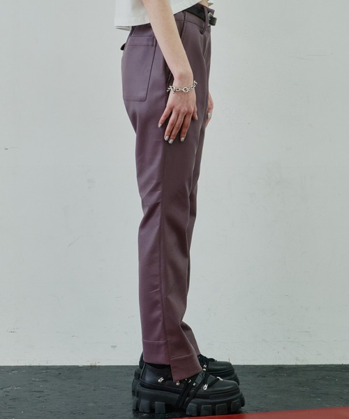 AIVER(アイバー)の「AIVER フェイクレザーセミフレアパンツ(その他パンツ・メンズ・ピンク系その他/ブラック・LARGE/MEDIUM/SMALL)」の16枚目の写真