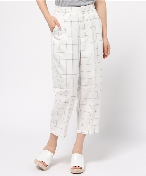 WEGO（ウィゴー）の「WEGO/センタープレスクロップドパンツ（その他パンツ・レディース・ブルー系その他/ホワイト系その他/グレー/ブラック・FREE）」の8枚目の写真