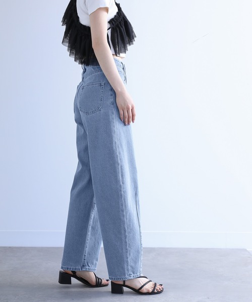 n'OrLABEL（ノアールレーベル）の「『カーブシルエットデニム』（デニムパンツ・レディース・インディゴブルー/ブラック/ワンウォッシュ・M/S/LL/L）」の9枚目の写真