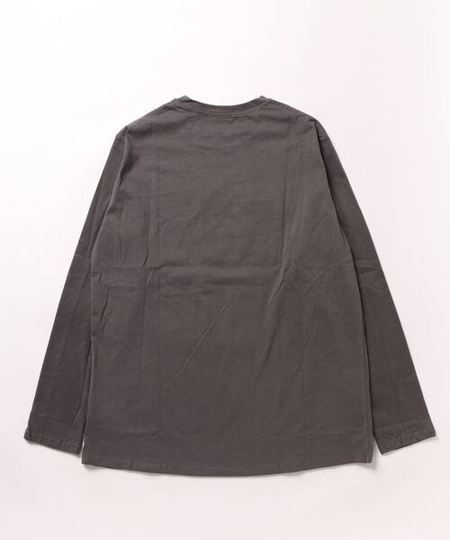aimoha(アイモハ)の「ロゴプリント ルーズロングTシャツ(Tシャツ/カットソー・レディース・ダークグレー/ホワイト・FREE)」の3枚目の写真