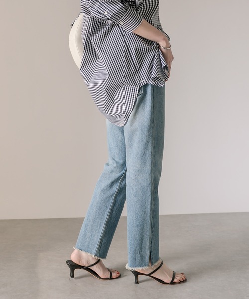 RIVE DROITE（リヴドロワ）の「低身長サイズあり/MONN.:. ストレートデニム（デニムパンツ・レディース・ブルー・34/36/38/40）」の8枚目の写真