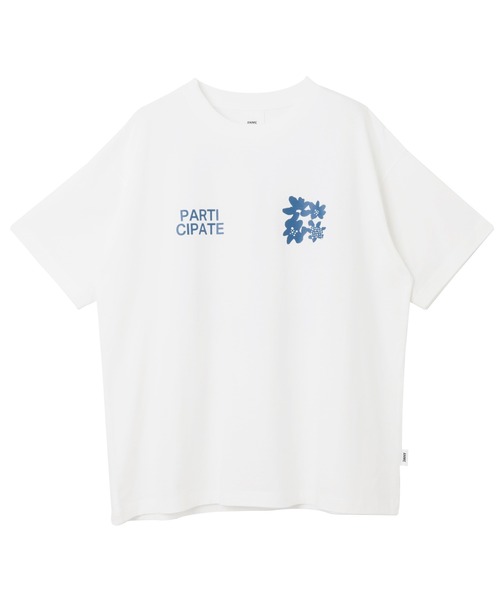 セール】前後ロゴ入りフラワープリント半袖Tシャツ（Tシャツ