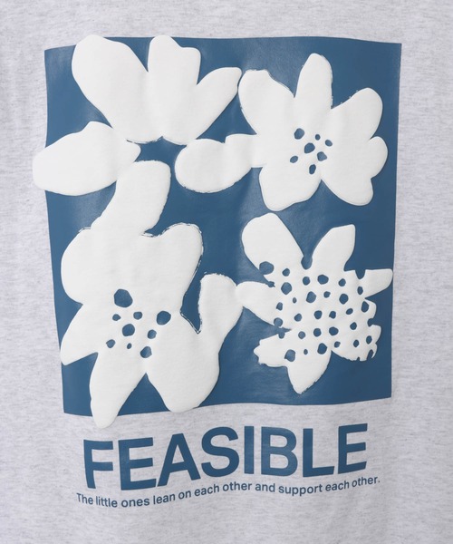 前後ロゴ入りフラワープリント半袖Tシャツ（Tシャツ/カットソー