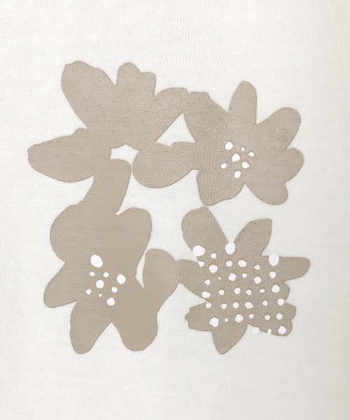 ANME（アンメ）の「前後ロゴ入りフラワープリント半袖Tシャツ（Tシャツ/カットソー・レディース・ホワイト系その他2/グレー系その他/グレー系その他2/ホワイト系その他・M/L/XL）」の22枚目の写真