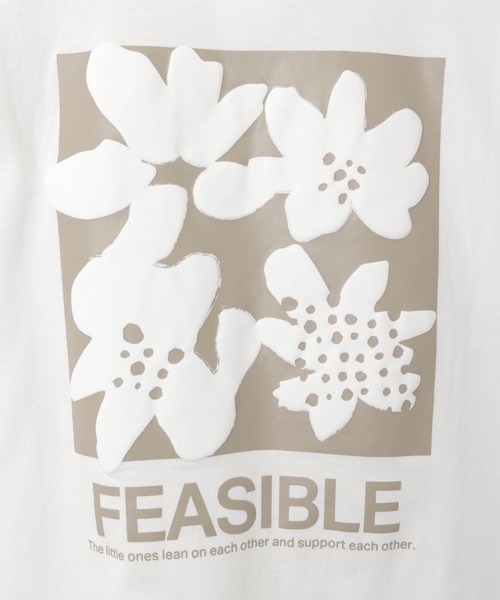 セール】前後ロゴ入りフラワープリント半袖Tシャツ（Tシャツ