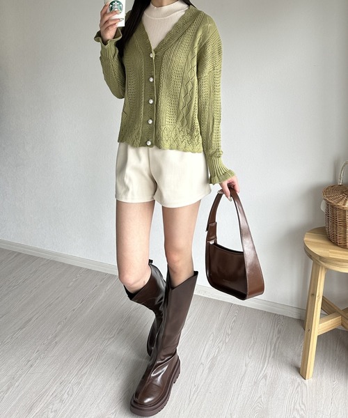 Silly（シリー）の「【あったか素材で秋冬に！】ツータックショートパンツ（その他パンツ・レディース・ホワイト/ブラック・SMALL/MEDIUM）」の20枚目の写真