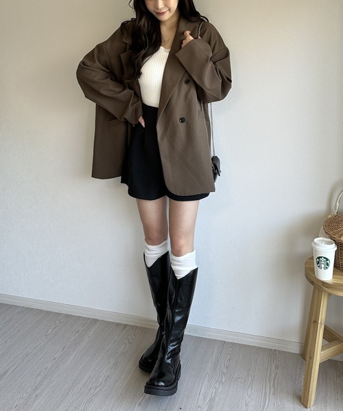 Silly（シリー）の「【あったか素材で秋冬に！】ツータックショートパンツ（その他パンツ・レディース・ホワイト/ブラック・SMALL/MEDIUM）」の10枚目の写真