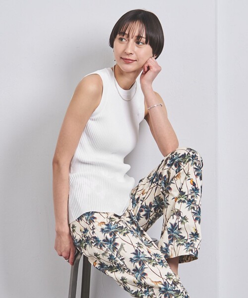SACRA(サクラ)の「<SACRA>リブ タンクトップ(ニット/セーター・レディース・ダークグレー/ホワイト・38)」の1枚目の写真