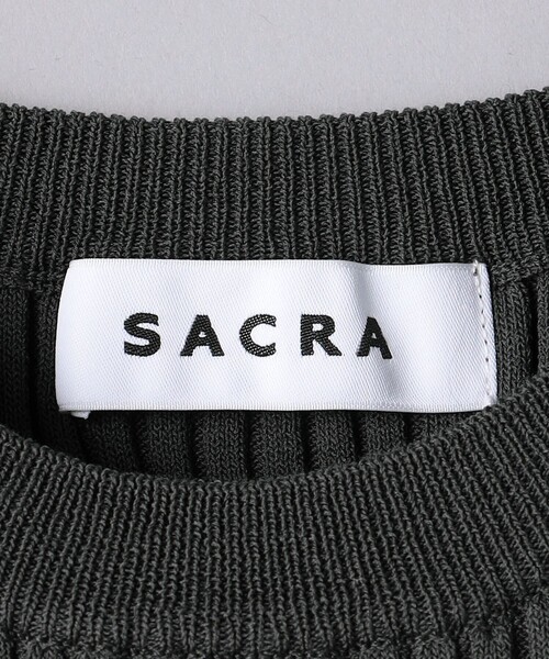 SACRA(サクラ)の「<SACRA>リブ タンクトップ(ニット/セーター・レディース・ダークグレー/ホワイト・38)」の21枚目の写真