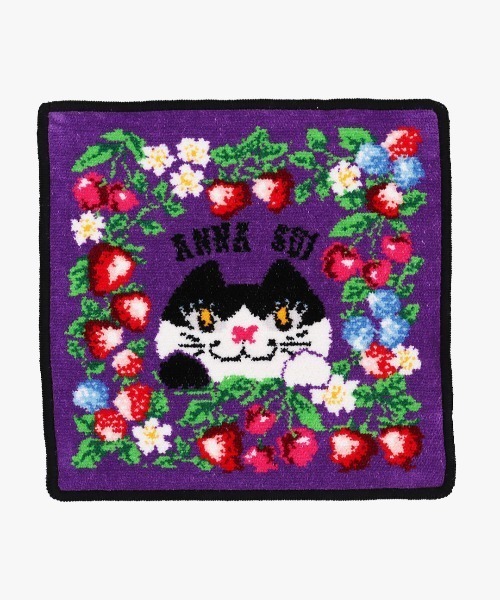 ご確認用　蒼蘭琉U ´꓃ ` U　ハンカチ　わんこ柄　ハンドメイド8/16 ANNA SUI（アナスイ）の「ネコ柄シェニール織タオルハンカチ（ハンカチ