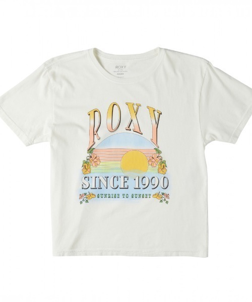 レア　ROXY クイックシルバー　Tシャツ 半袖 M ハワイ購入 セール】SUNRISE TO SUNSET OB/ロキシーキッズハワイアン