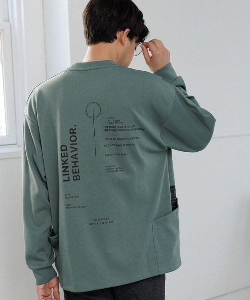 LAKOLE（ラコレ）の「ポンチサイドポケットプルオーバー / 993479（Tシャツ/カットソー・メンズ・ホワイト/グリーン/ブラック・MEDIUM/LARGE/X-LARGE）」の8枚目の写真