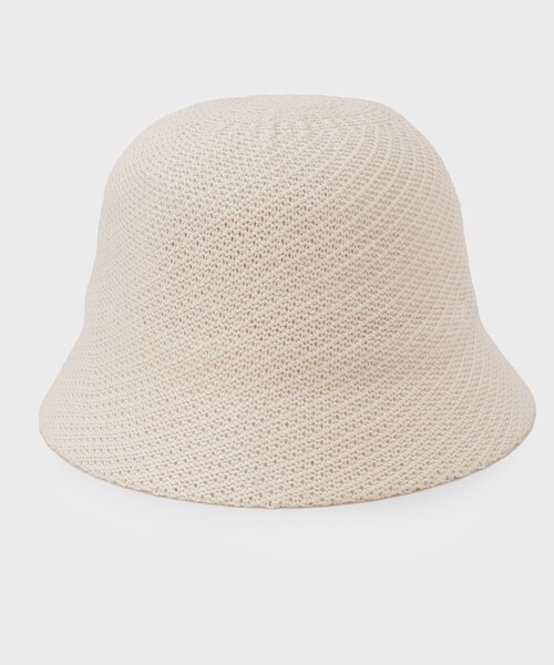 OPAQUE.CLIP（オペークドットクリップ）の「◆編み柄バケットハット（ハット・レディース・ブラック/オフホワイト・00）」の2枚目の写真