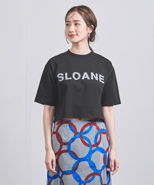 SLOANE（スローン）の「＜SLOANE＞ロゴ クロップド Tシャツ（T