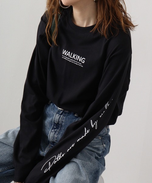 FUNALIVE（ファンアライブ）の「プリント柄込みロンT（Tシャツ/カットソー・メンズ・パープル/ブラック系/ベージュ/グリーン/ブラック系1/ベージュ系/ブラック系3/ホワイト系4/ブラック/ホワイト系/ホワイト系1/ホワイト系2/オフホワイト/ブラック系2/ホワイト系3/パープル系/ブラック系4/グリーン系・L/XL/M）」の11枚目の写真