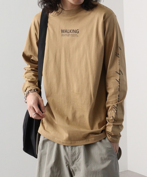 FUNALIVE（ファンアライブ）の「プリント柄込みロンT（Tシャツ/カットソー・メンズ・パープル/ブラック系/ベージュ/グリーン/ブラック系1/ベージュ系/ブラック系3/ホワイト系4/ブラック/ホワイト系/ホワイト系1/ホワイト系2/オフホワイト/ブラック系2/ホワイト系3/パープル系/ブラック系4/グリーン系・L/XL/M）」の14枚目の写真