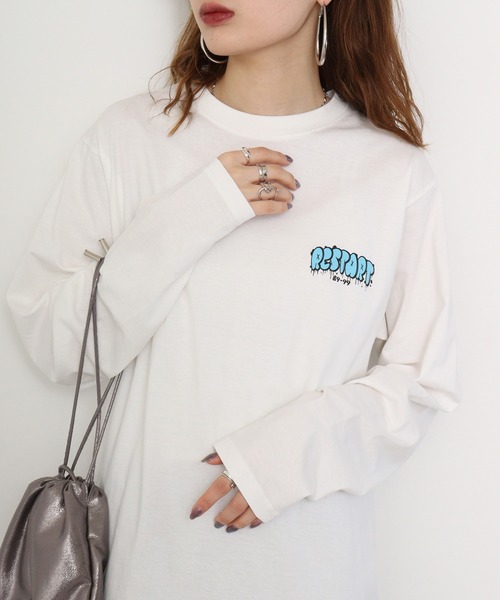 FUNALIVE（ファンアライブ）の「プリント柄込みロンT（Tシャツ/カットソー・メンズ・パープル/ブラック系/ベージュ/グリーン/ブラック系1/ベージュ系/ブラック系3/ホワイト系4/ブラック/ホワイト系/ホワイト系1/ホワイト系2/オフホワイト/ブラック系2/ホワイト系3/パープル系/ブラック系4/グリーン系・L/XL/M）」の2枚目の写真