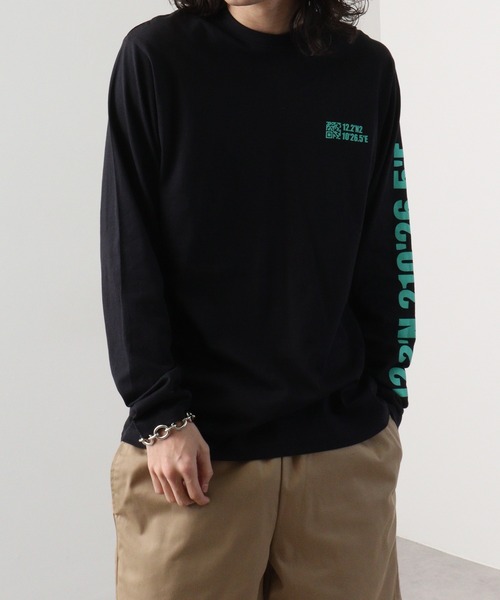 FUNALIVE（ファンアライブ）の「プリント柄込みロンT（Tシャツ/カットソー・メンズ・パープル/ブラック系/ベージュ/グリーン/ブラック系1/ベージュ系/ブラック系3/ホワイト系4/ブラック/ホワイト系/ホワイト系1/ホワイト系2/オフホワイト/ブラック系2/ホワイト系3/パープル系/ブラック系4/グリーン系・L/XL/M）」の19枚目の写真