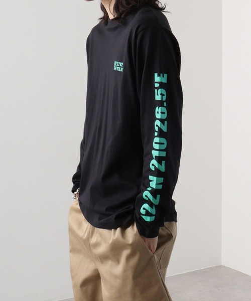 FUNALIVE（ファンアライブ）の「プリント柄込みロンT（Tシャツ/カットソー・メンズ・パープル/ブラック系/ベージュ/グリーン/ブラック系1/ベージュ系/ブラック系3/ホワイト系4/ブラック/ホワイト系/ホワイト系1/ホワイト系2/オフホワイト/ブラック系2/ホワイト系3/パープル系/ブラック系4/グリーン系・L/XL/M）」の20枚目の写真