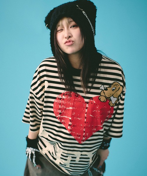 GALFY(ガルフィー)の「【GALFY/ガルフィー】愛犬家お土産 Tee(Tシャツ/カットソー・メンズ・ホワイト/ブラック系その他/ブラック・XL/L)」の1枚目の写真