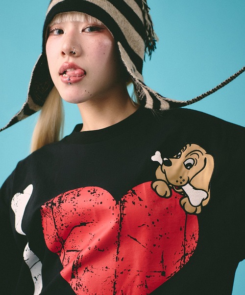 GALFY(ガルフィー)の「【GALFY/ガルフィー】愛犬家お土産 Tee(Tシャツ/カットソー・メンズ・ホワイト/ブラック系その他/ブラック・XL/L)」の3枚目の写真