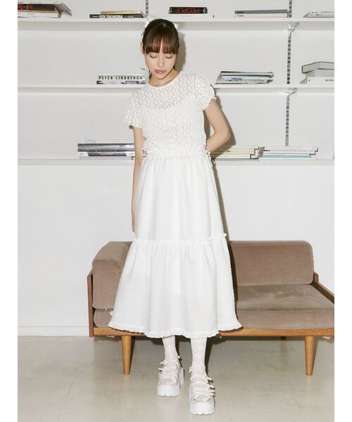 merry jenny（メリージェニー）の「ドッキングフレアワンピース（ワンピース・レディース・ブラック/オフホワイト・FREE）」の22枚目の写真