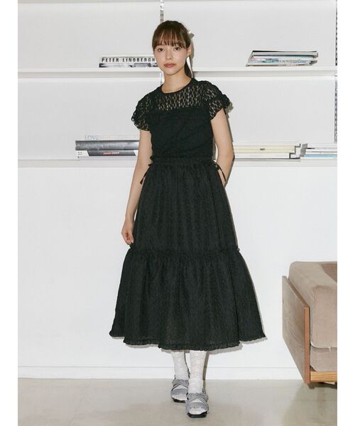 merry jenny（メリージェニー）の「ドッキングフレアワンピース（ワンピース・レディース・ブラック/オフホワイト・FREE）」の20枚目の写真