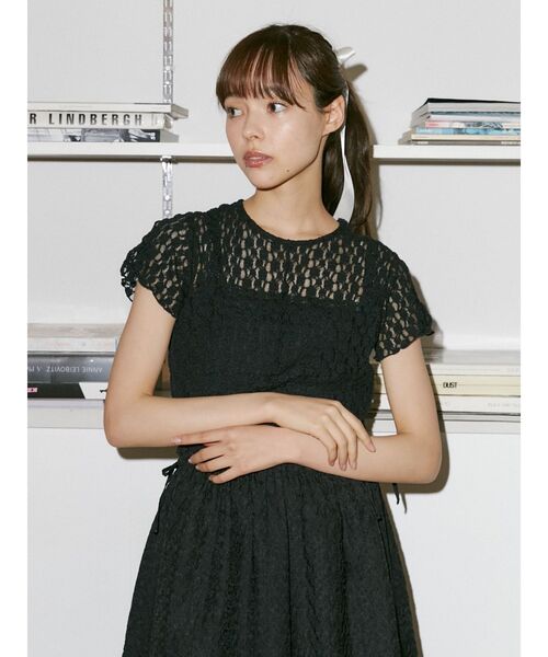 merry jenny（メリージェニー）の「ドッキングフレアワンピース（ワンピース・レディース・ブラック/オフホワイト・FREE）」の11枚目の写真