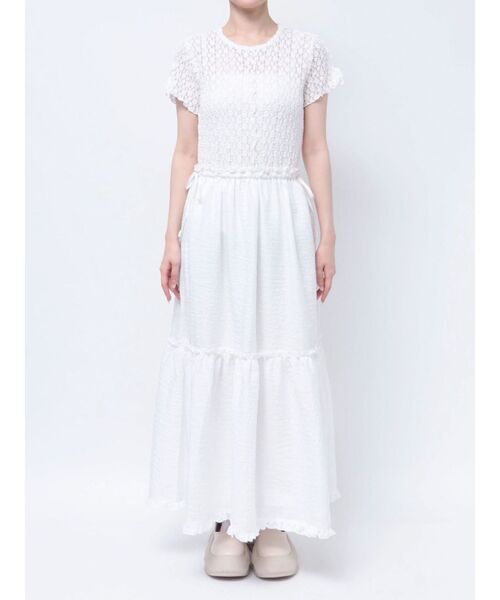 merry jenny（メリージェニー）の「ドッキングフレアワンピース（ワンピース・レディース・ブラック/オフホワイト・FREE）」の14枚目の写真