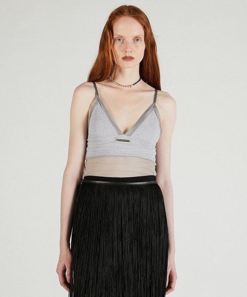 PRANK PROJECT(プランクプロジェクト)の「シアートリムキャミソール / Sheer Trim Camisole(キャミソール・レディース・ベージュ/ブラック/グレー・M/S)」の14枚目の写真