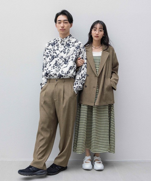 LOWRYS FARM（ローリーズファーム）の「ホップサックタックワイドパンツ 986198（その他パンツ・レディース・ブラウン/ブラック・LARGE/MEDIUM）」の5枚目の写真