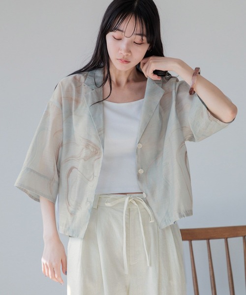 LOWRYS FARM（ローリーズファーム）の「シアーショートシャツ