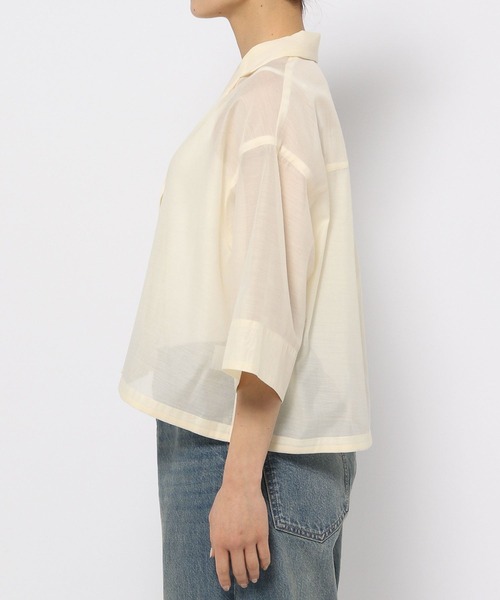 LOWRYS FARM（ローリーズファーム）の「シアーショートシャツＳＳ＊ 103376（シャツ/ブラウス・レディース・イエロー/その他/アイボリー/ブラック/パープル・FREE）」の19枚目の写真