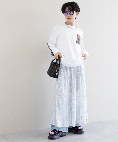 RAGEBLUE(レイジブルー)の「2size展開/フラワー刺繍アソートダメージタックワイドデニム(デニムパンツ・レディース・ブルー系1/ブルー系2/ブラック/ブルー/その他19・SMALL/MEDIUM)」の9枚目の写真