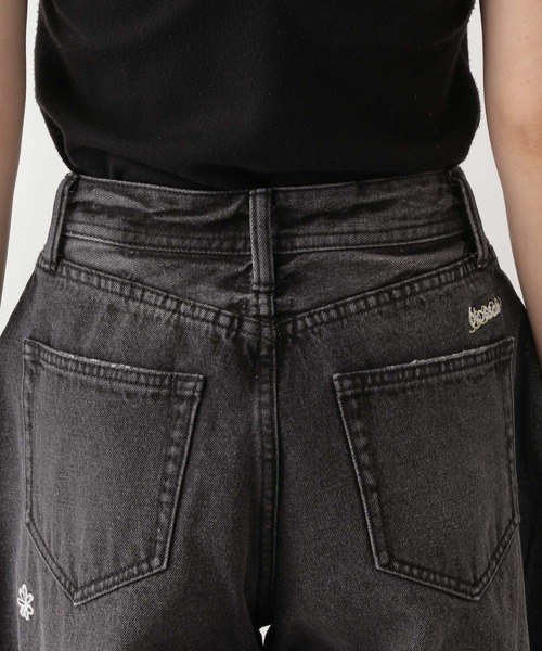 RAGEBLUE(レイジブルー)の「2size展開/フラワー刺繍アソートダメージタックワイドデニム(デニムパンツ・レディース・ブルー系1/ブルー系2/ブラック/ブルー/その他19・SMALL/MEDIUM)」の22枚目の写真