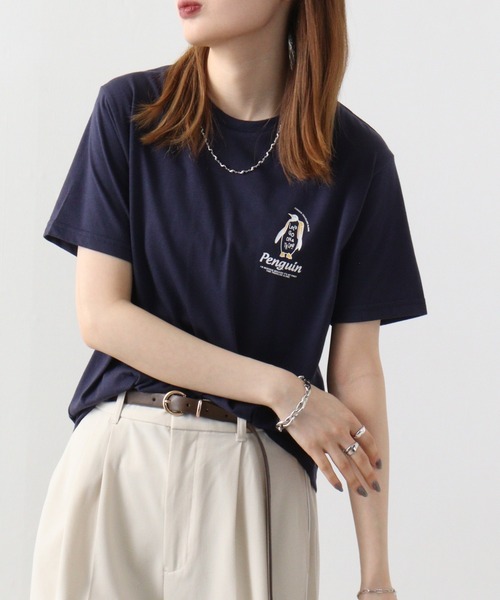 FUNALIVE（ファンアライブ）の「ミニアニマルロゴプリントTシャツ　吸水速乾　UVカット 半袖（Tシャツ/カットソー・メンズ・ホワイト系その他2/ブラック/ブラック系その他2/クリアブルー/ホワイト/サーモンピンク/ライトブラック/スミクロ/ネイビー/ケリー/イエロー/ケリーグリーン/グリーン・L/LL/M）」の9枚目の写真