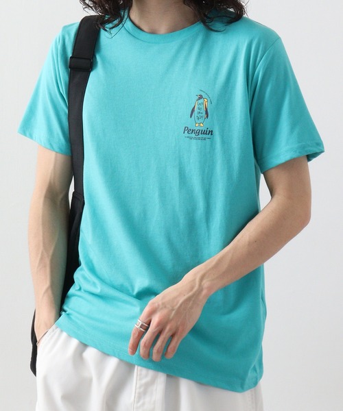 FUNALIVE（ファンアライブ）の「ミニアニマルロゴプリントTシャツ　吸水速乾　UVカット 半袖（Tシャツ/カットソー・メンズ・ホワイト系その他2/ブラック/ブラック系その他2/クリアブルー/ホワイト/サーモンピンク/ライトブラック/スミクロ/ネイビー/ケリー/イエロー/ケリーグリーン/グリーン・L/LL/M）」の8枚目の写真
