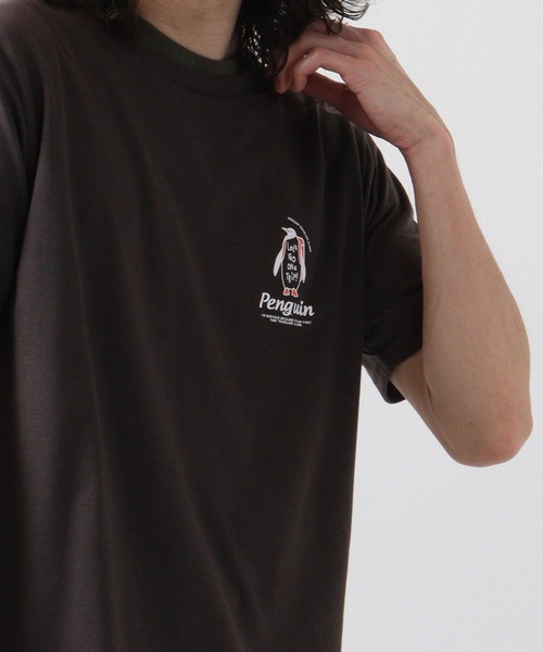 FUNALIVE（ファンアライブ）の「ミニアニマルロゴプリントTシャツ　吸水速乾　UVカット 半袖（Tシャツ/カットソー・メンズ・ホワイト系その他2/ブラック/ブラック系その他2/クリアブルー/ホワイト/サーモンピンク/ライトブラック/スミクロ/ネイビー/ケリー/イエロー/ケリーグリーン/グリーン・L/LL/M）」の5枚目の写真