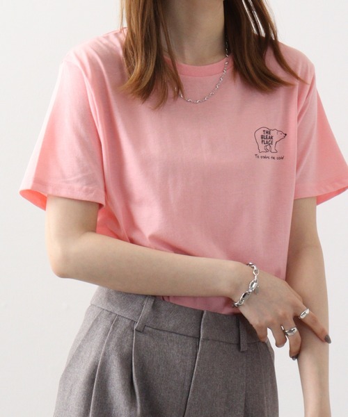 FUNALIVE（ファンアライブ）の「ミニアニマルロゴプリントTシャツ　吸水速乾　UVカット 半袖（Tシャツ/カットソー・メンズ・ホワイト系その他2/ブラック/ブラック系その他2/クリアブルー/ホワイト/サーモンピンク/ライトブラック/スミクロ/ネイビー/ケリー/イエロー/ケリーグリーン/グリーン・L/LL/M）」の12枚目の写真
