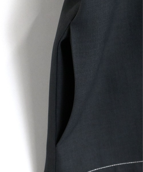 Starting Over（スターティングオーバー）の「oversize stitching shirt/オーバーサイズ ステッチング シャツ/ストレッチ レギュラーカラー半袖シャツ（シャツ/ブラウス・メンズ・カーキ/ブラック/グレー・M/L/XL）」の9枚目の写真