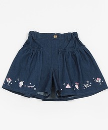 裾刺しゅうフレアキュロットスカート