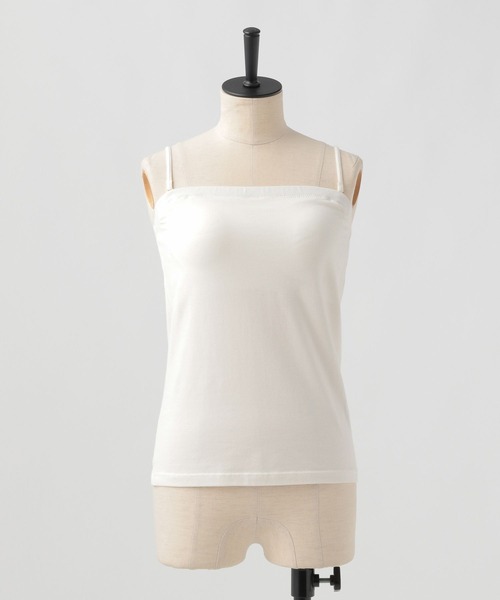 Elura(エルーラ)の「カップ付きベアトップインナー/115631(キャミソール・レディース・ホワイト/ライトベージュ/ブラック・FREE)」の9枚目の写真