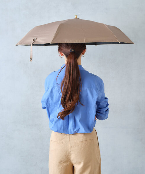 BIRTHDAY BAR（バースデイバー）の「IN FULL BLOOM　バンブーハンドルアンブレラ（長傘・レディース・ベージュ/ブルー・0）」の9枚目の写真