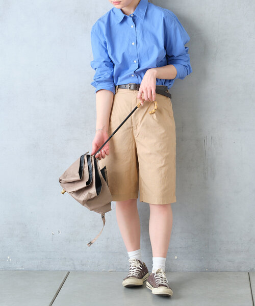 BIRTHDAY BAR（バースデイバー）の「IN FULL BLOOM　バンブーハンドルアンブレラ（長傘・レディース・ベージュ/ブルー・0）」の6枚目の写真