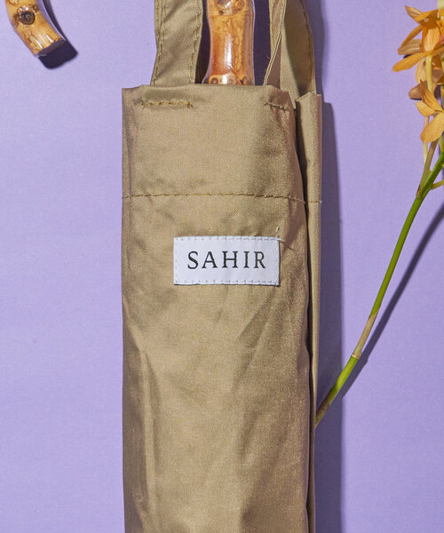 BIRTHDAY BAR（バースデイバー）の「IN FULL BLOOM　バンブーハンドルアンブレラ（長傘・レディース・ベージュ/ブルー・0）」の3枚目の写真