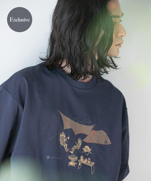 Snow Peak（スノーピーク）の「『別注』Snow Peak Apparel×DOORS　EasyGoingCamp T-shirts（Tシャツ/カットソー・メンズ・ブラウン/ネイビー/ホワイト/ブラック/グレー・X-LARGE/LARGE/MEDIUM）」の5枚目の写真