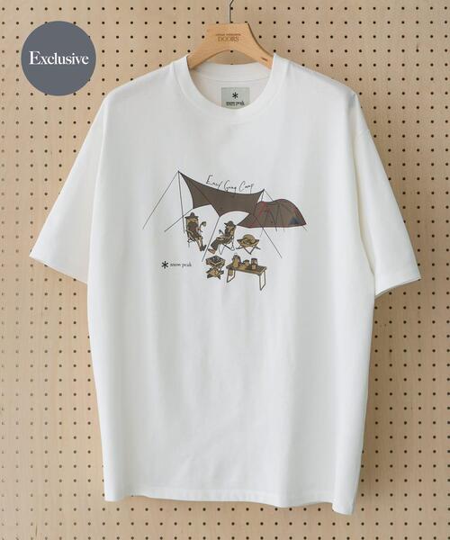 Snow Peak（スノーピーク）の「『別注』Snow Peak Apparel×DOORS　EasyGoingCamp T-shirts（Tシャツ/カットソー・メンズ・ブラウン/ネイビー/ホワイト/ブラック/グレー・X-LARGE/LARGE/MEDIUM）」の2枚目の写真