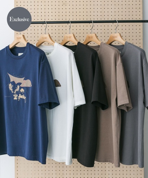 Snow Peak（スノーピーク）の「『別注』Snow Peak Apparel×DOORS　EasyGoingCamp T-shirts（Tシャツ/カットソー・メンズ・ブラウン/ネイビー/ホワイト/ブラック/グレー・X-LARGE/LARGE/MEDIUM）」の6枚目の写真