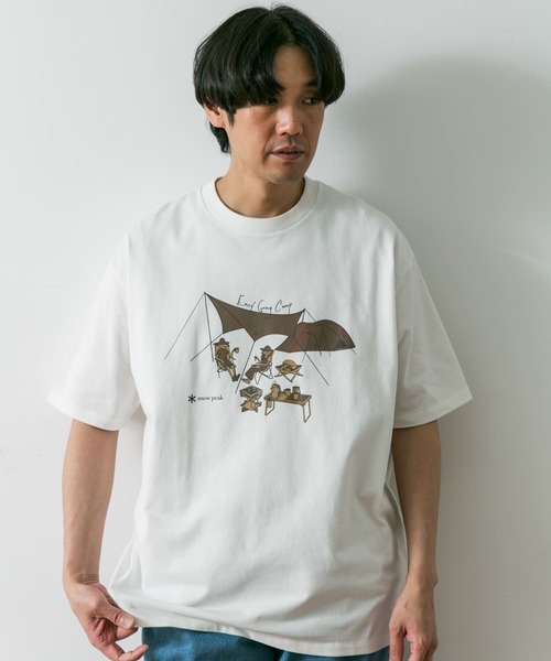 Snow Peak（スノーピーク）の「『別注』Snow Peak Apparel×DOORS　EasyGoingCamp T-shirts（Tシャツ/カットソー・メンズ・ブラウン/ネイビー/ホワイト/ブラック/グレー・X-LARGE/LARGE/MEDIUM）」の7枚目の写真